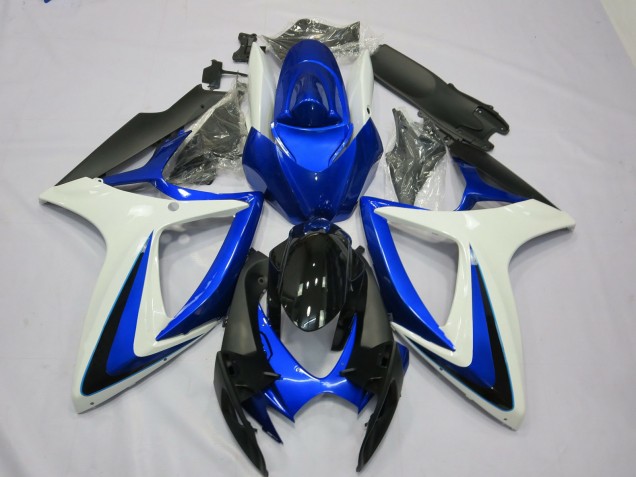 OEM Stil Weiß Blau 2006-2007 GSXR 600-750 Motorrad Verkleidung
