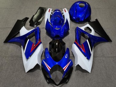 OEM Stil Glanz Blau & Weiß 2007-2008 GSXR 1000 Motorrad Verkleidung