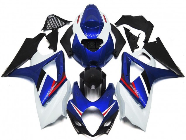 OEM Stil Glanz Blau & Weiß Rot 2007-2008 GSXR 1000 Motorrad Verkleidung