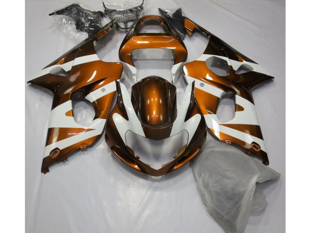 Orange Glänzend & Weiß 2000-2002 GSXR 1000 Motorrad Verkleidung