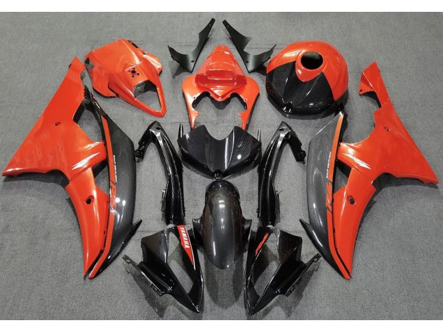 Orange Glänzend & Kohlefaser 2008-2016 R6 Motorrad Verkleidung