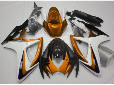 Orange & Weiß Ohne Abzeichen 2006-2007 GSXR 600-750 Motorrad Verkleidung