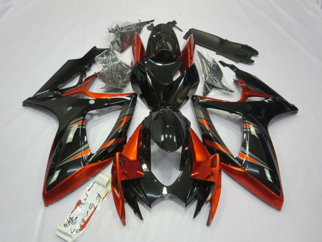 Orange & Schwarz 2006-2007 GSXR 600-750 Motorrad Verkleidung