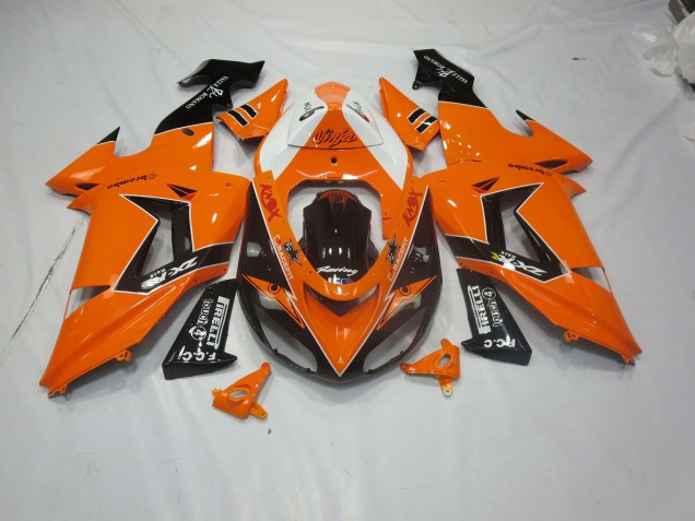 Orange-Schwarz 2006-2007 ZX10R Motorrad Verkleidung