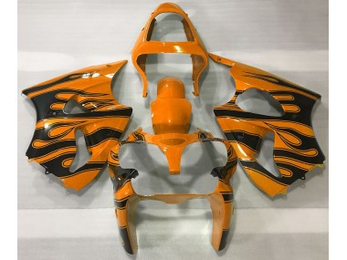Orange & Schwarz Flamme 2000-2002 ZX6R Motorrad Verkleidung