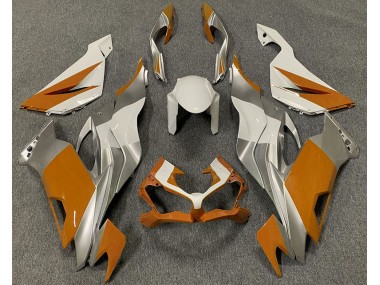 Orangeweiß & Silber 2019-2023 ZX6R Motorrad Verkleidung