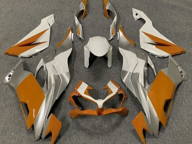 Orangeweiß & Silber 2019-2023 ZX6R Motorrad Verkleidung