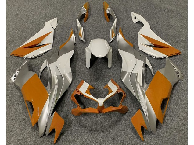Orangeweiß & Silber 2019-2023 ZX6R Motorrad Verkleidung