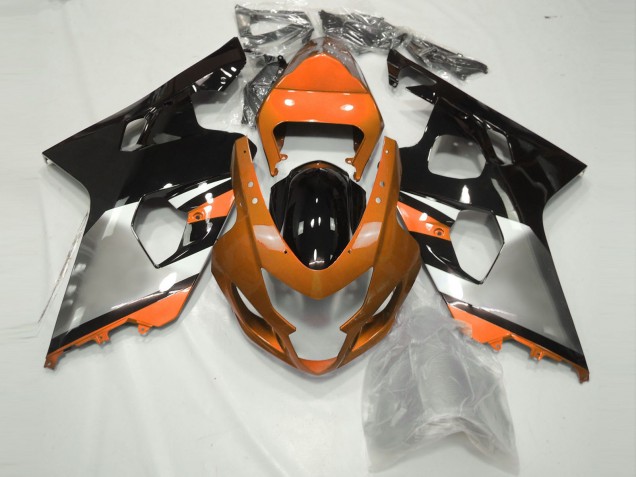 Orange Silber & Schwarz 2004-2005 GSXR 600-750 Motorrad Verkleidung Orange Silber & Schwarz 2004-2005 GSXR 600-750 Motorrad Verkleidung