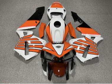 Orange-Weiße Flügel 2005-2006 CBR600RR Motorrad Verkleidung