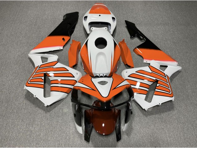 Orange-Weiße Flügel 2005-2006 CBR600RR Motorrad Verkleidung