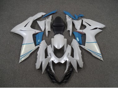 Perlweiß & Hellblau 2011-2024 GSXR 600-750 Motorrad Verkleidung