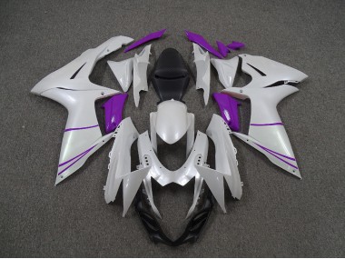 Perlweiß & Lila 2011-2024 GSXR 600-750 Motorrad Verkleidung