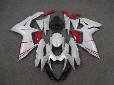Perlweiß & Rot 2011-2024 GSXR 600-750 Motorrad Verkleidung