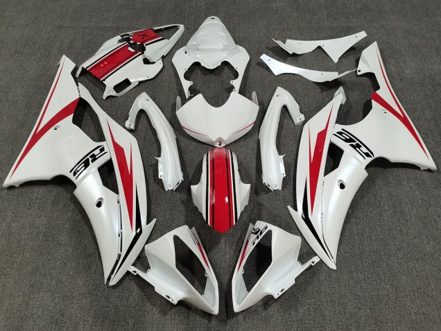 Perlweiß & Rot Glänzend 2008-2016 R6 Motorrad Verkleidung