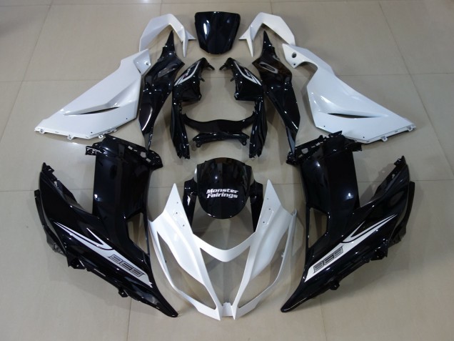 Perlweiß & Schwarz 2013-2018 ZX6R Motorrad Verkleidung