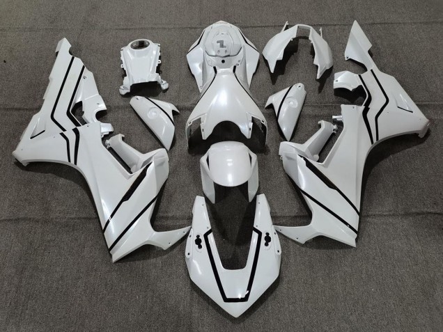 Perlweiß & Schwarzes Futter 2017-2023 CBR1000RR Motorrad Verkleidung