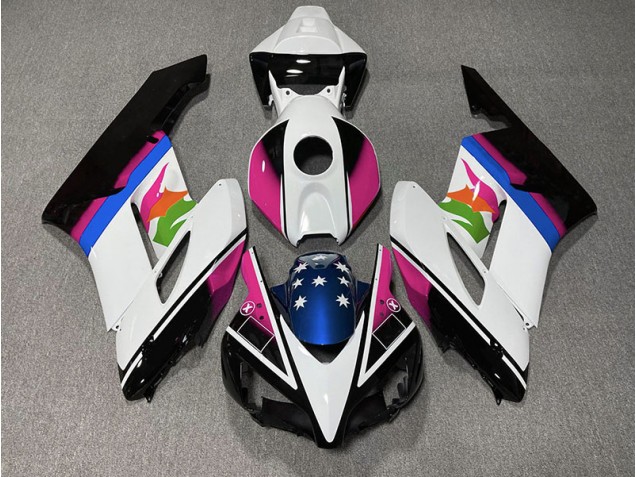 Pink & Blaue Flagge 2004-2005 CBR1000RR Motorrad Verkleidung