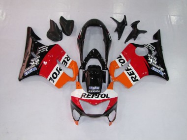 Repsol Rot Orange & Schwarz 1999-2000 CBR600 F4 Motorrad Verkleidung