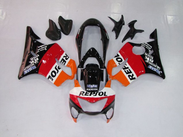 Repsol Rot Orange & Schwarz 1999-2000 CBR600 F4 Motorrad Verkleidung
