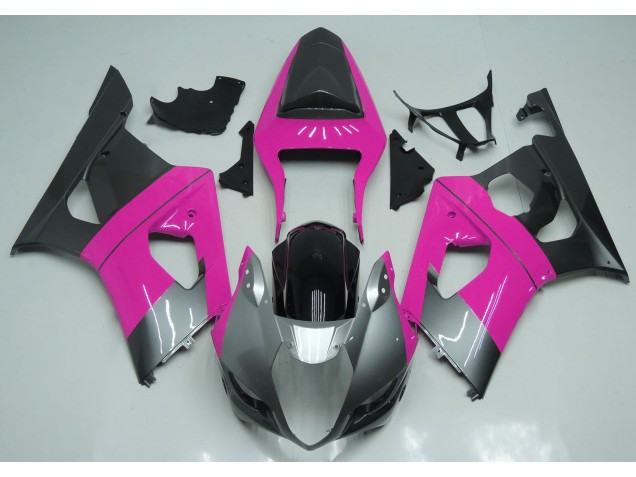 Rosa Silber & Schwarz 2003-2004 GSXR 1000 Motorrad Verkleidung