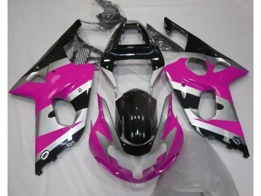 Rosa-Silber-Stil OEM 2000-2002 GSXR 1000 Motorrad Verkleidung