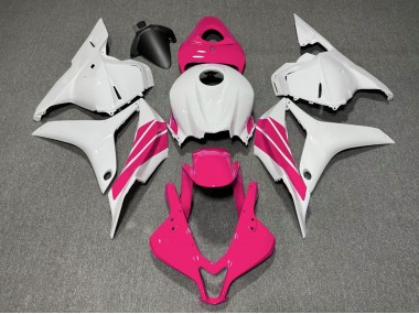 Rosa & Weißer Seitenstreifen 2009-2012 CBR600RR Motorrad Verkleidung