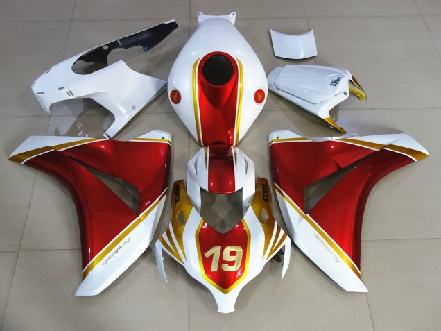 Rot & Weiß 19 2008-2011 CBR1000RR Motorrad Verkleidung Rot & Weiß 19 2008-2011 CBR1000RR Motorrad Verkleidung