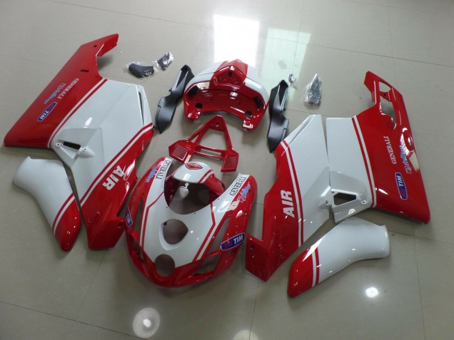 Rot & Weiß 2003-2004 Ducati 749 999 Motorrad Verkleidung