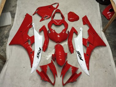 Rot & Weiß 2006-2007 R6 Motorrad Verkleidung
