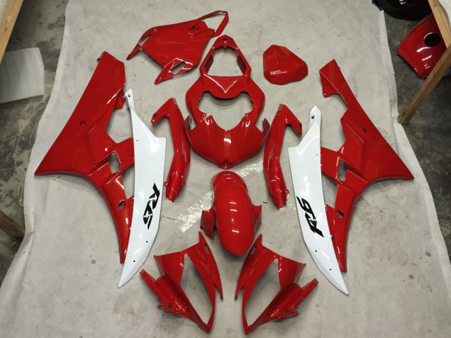 Rot & Weiß 2006-2007 R6 Motorrad Verkleidung