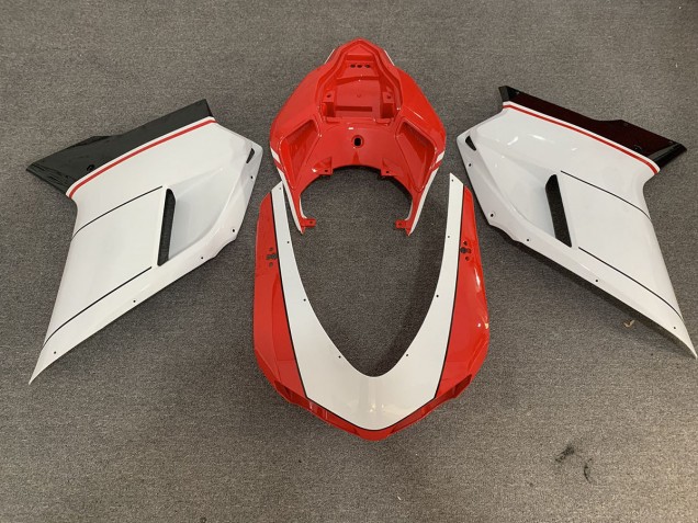 Rot Weiß 2007-2014 Ducati 848 1098 1198 Motorrad Verkleidung