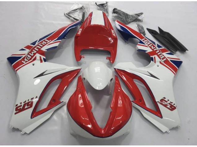 Rot & Weiß 2009-2012 Daytona 675 Motorrad Verkleidung