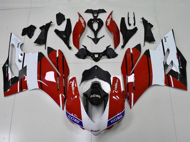 Rot & Weiß 2015-2017 Ducati 959 1299 Motorrad Verkleidung Rot & Weiß 2015-2017 Ducati 959 1299 Motorrad Verkleidung