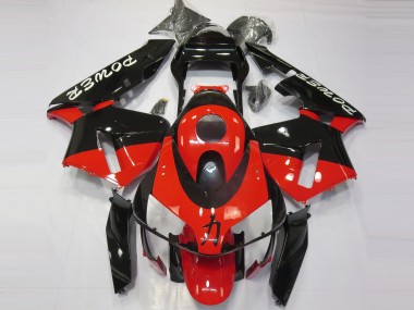 Rot Black Power 2003-2004 CBR600RR Motorrad Verkleidung