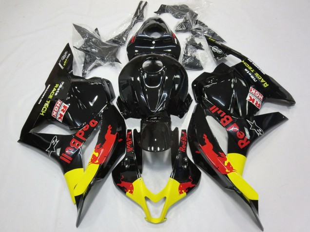 Rot Bull Schwarz Glänzend 2009-2012 CBR600RR Motorrad Verkleidung