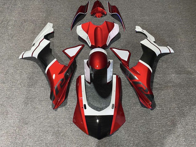 Rot & Carbonfaser-Akzente 2015-2019 R1 Motorrad Verkleidung