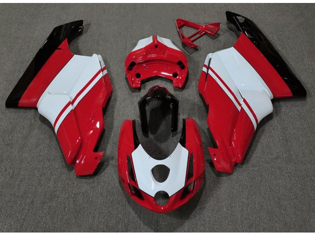 Rot Glänzend & Weiß 2003-2004 Ducati 749 999 Motorrad Verkleidung