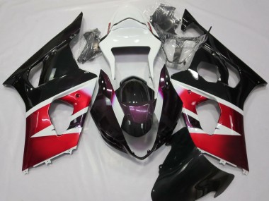 Rot Glänzend & Weiß 2003-2004 GSXR 1000 Motorrad Verkleidung