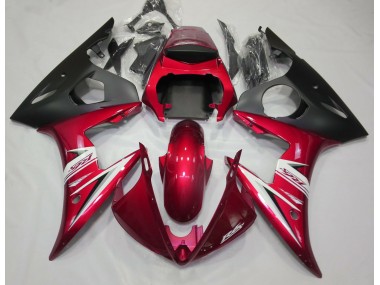 Rot Glänzend & Weiß 2003-2004 R6 Motorrad Verkleidung