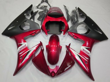 Rot Glänzend & Weiß 2003-2004 R6 Motorrad Verkleidung