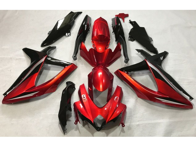 Rot Glänzend 2008-2010 GSXR 600-750 Motorrad Verkleidung