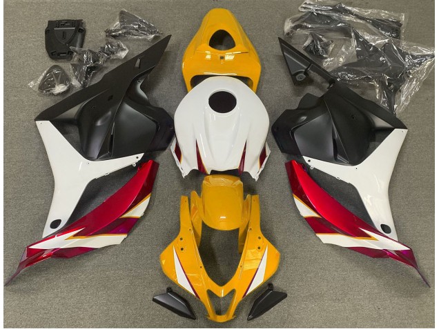 Rot Glänzend Weiß & Gelb 2009-2012 CBR600RR Motorrad Verkleidung