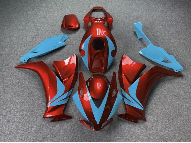 Rot Glänzend & Hellblau 2012-2016 CBR1000RR Motorrad Verkleidung