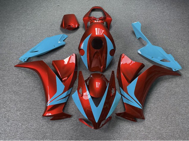 Rot Glänzend & Hellblau 2012-2016 CBR1000RR Motorrad Verkleidung