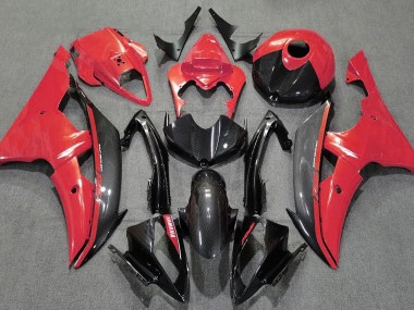 Rot Glänzend & Kohlefaser 2008-2016 R6 Motorrad Verkleidung