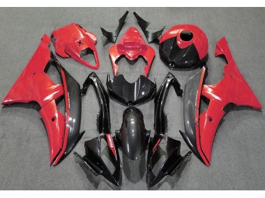 Rot Glänzend & Kohlefaser 2008-2016 R6 Motorrad Verkleidung