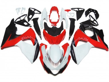 Rot Glänzend Mit Weiß & Schwarz 2009-2016 GSXR 1000 Motorrad Verkleidung