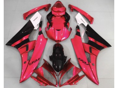Rot Glänzend & Schwarz 2006-2007 R6 Motorrad Verkleidung