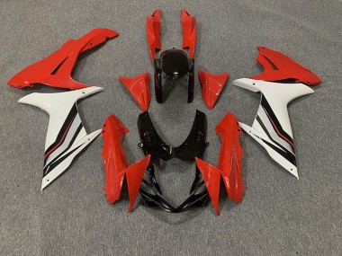Rot & Glänzender Weißstil 2011-2024 GSXR 600-750 Motorrad Verkleidung